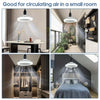 Ceiling Fan With Light, 3 Speed LED Dimming 3 Colors 8 Invisible Bladeless Flush Mount Fan Light