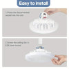 Ceiling Fan With Light, 3 Speed LED Dimming 3 Colors 8 Invisible Bladeless Flush Mount Fan Light