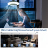 Ceiling Fan With Light, 3 Speed LED Dimming 3 Colors 8 Invisible Bladeless Flush Mount Fan Light