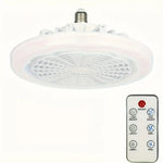 Ceiling Fan With Light, 3 Speed LED Dimming 3 Colors 8 Invisible Bladeless Flush Mount Fan Light