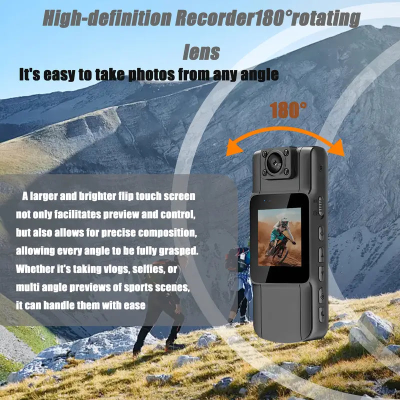 1080p HD Mini DV Camera with Display Screen, Live Preview,USB Charging.