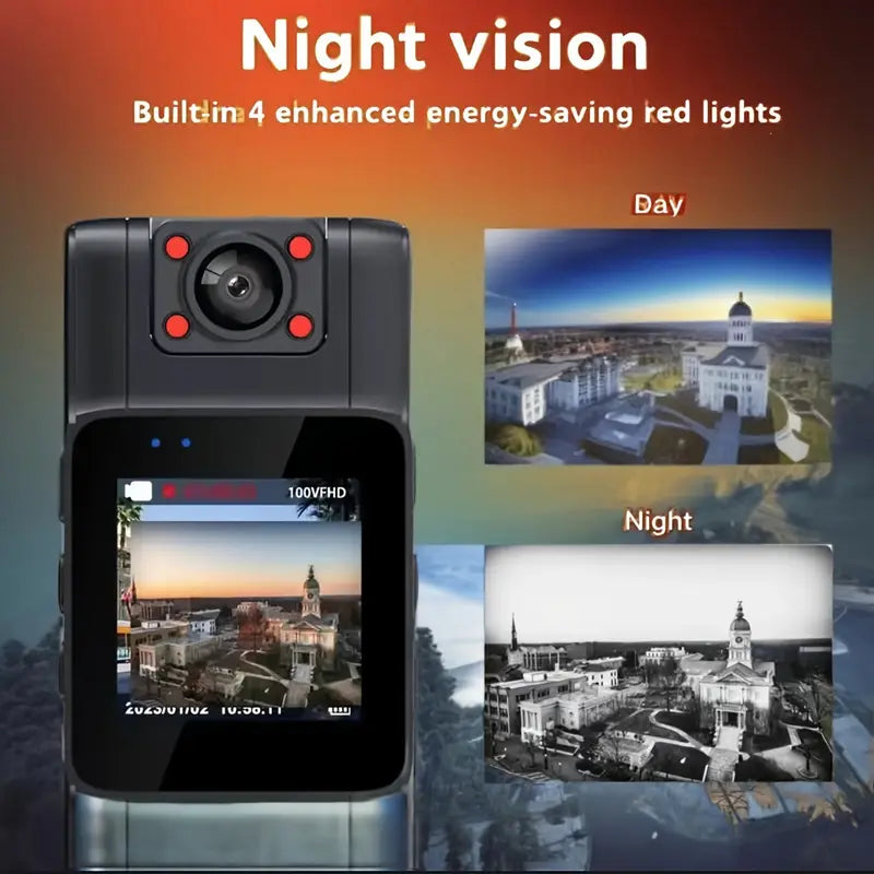 1080p HD Mini DV Camera with Display Screen, Live Preview,USB Charging.