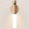 Motion Sensor Night Light, Magnetic Wall Lamp, USB Rechargeable LED Stick Light, Wireless Staircase Indoor Wooden Wall Closet Light for Hallway