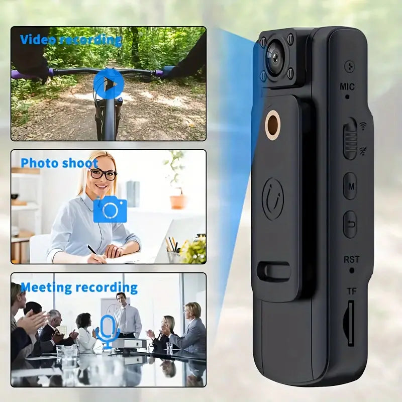 1080p HD Mini DV Camera with Display Screen, Live Preview,USB Charging.