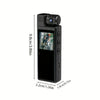 Small Body Camera, 180° Rotating Lens, Long Battery Life, Sports Recording Camera, Suitable for Sports Cycling Video Recording, Black Body, with Back Clip
