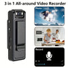 1080P Full HD Wearable Action Camera - Portable Video Recorder with 1200mAh Lithium Polymer Battery, USB Dual Charging, Clip Design, One-Click Audio & Video Recording, Night Vision, No SD Card Included